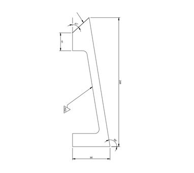UN4 O/S Front Bunk Baffle Board Supports