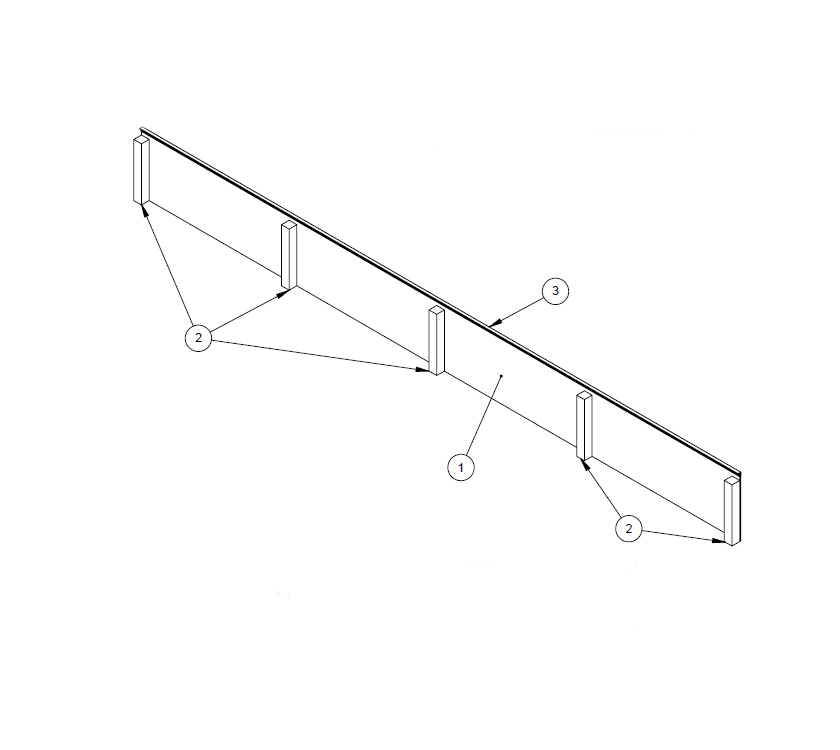 UN4 Cadiz N/S or O/S Rear Bunk Baffle Board