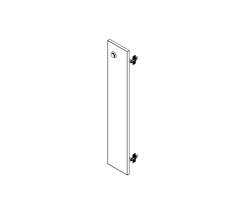UN4 R/H Kitchen Cupboard Door 780x143 mm