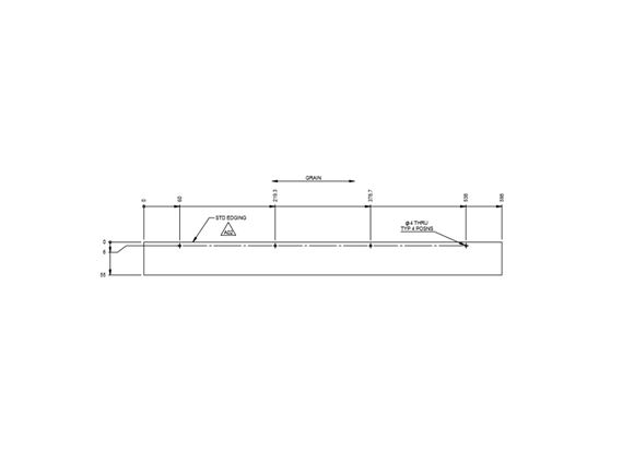 UN4 Cadiz N/S or O/S Rear Bunk Hinge Panel Short product image