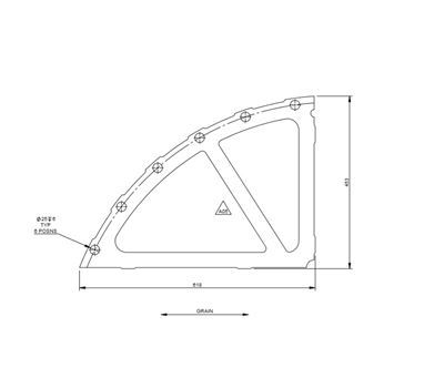UN4 O/S Locker Dome Frame (Blank Side)
