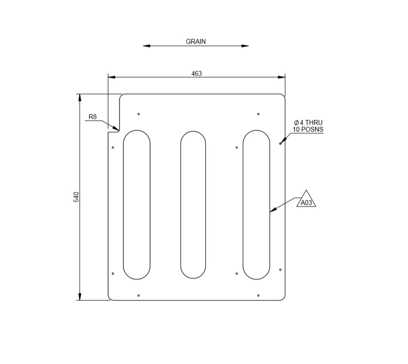 Read more about UN4 O/S Front Bunk Corner Slat product image