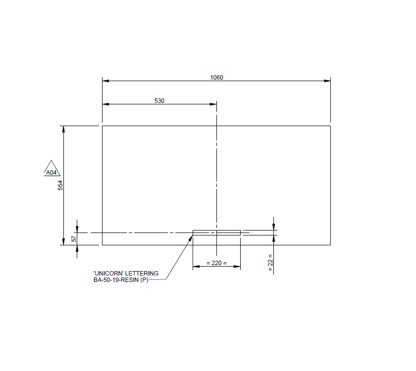 UN4 Seville Kitchen Splashback w/ Unicorn Logo