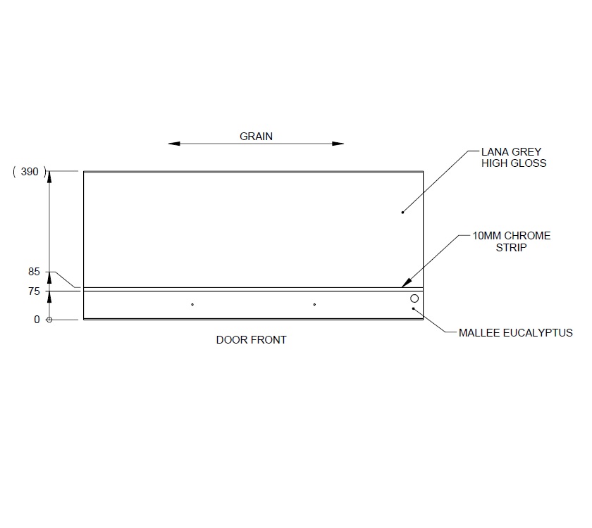 Read more about UN4 Bar/Mad Upper Locker Door w/ Catch 390x890 mm product image