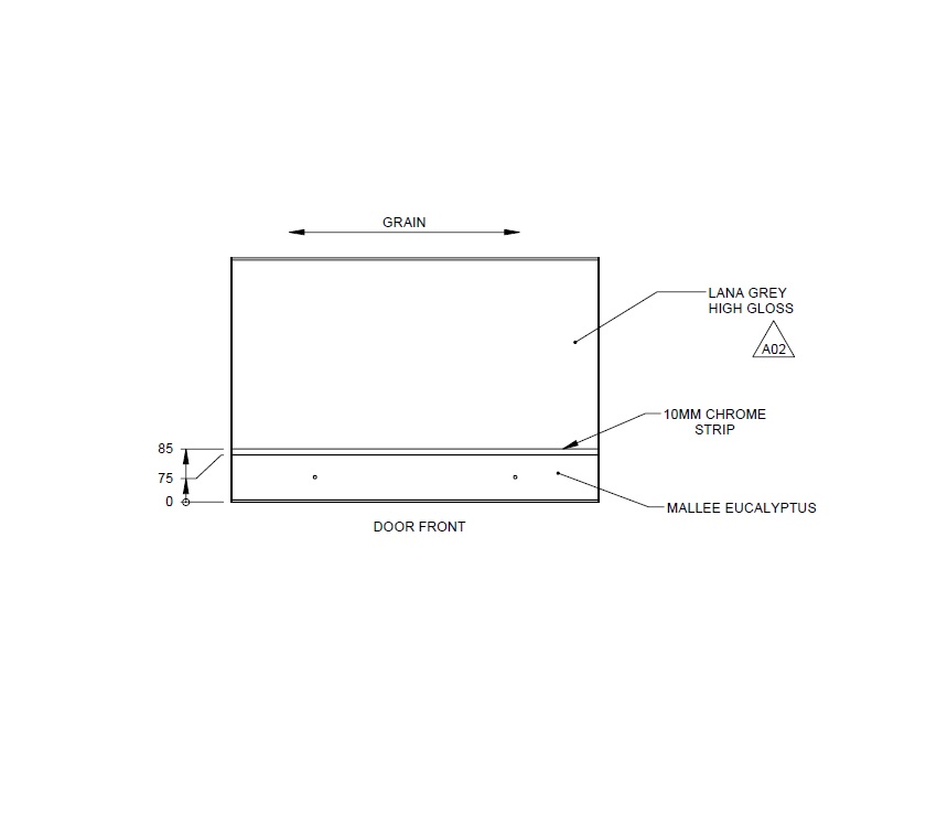 UN4 Upper Locker Door 390 x 588mm