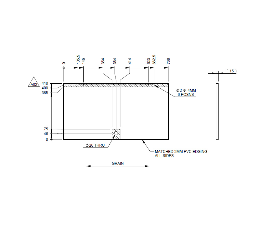 Read more about UN4 Madrid Table Store Top Door 410x768 mm product image