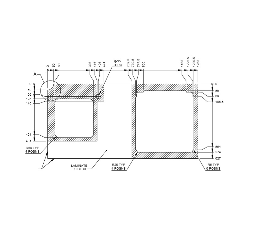 Read more about AH2 SL 75-4 Kitchen Worktop w/L/H Sink L/WeightA01 product image