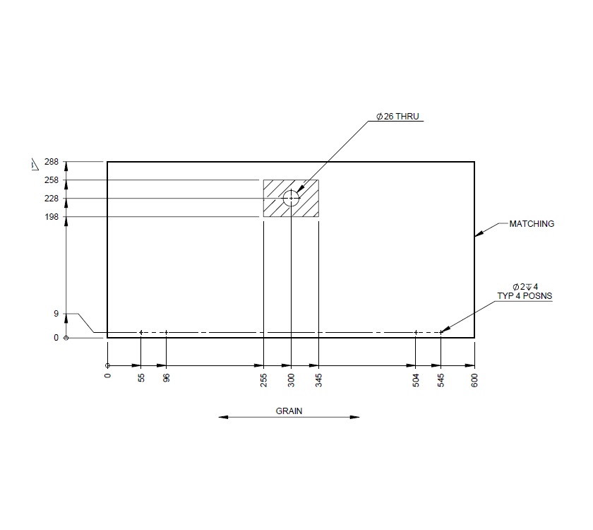 UN4 Bulkhead Facia Door 600x288mm