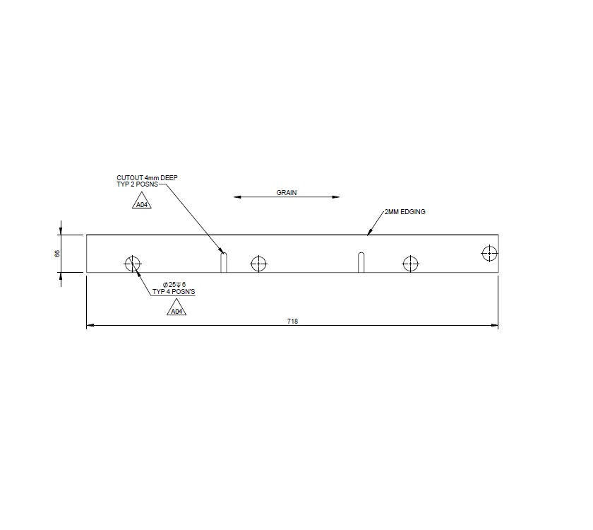 UN4 Washroom Vanity Cupboard Door Fix Panel