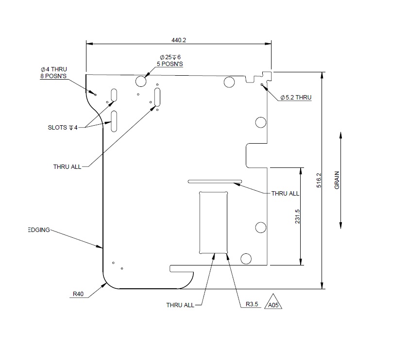 Read more about UN4 Microwave L/H Cheek Panel (not Seville) product image