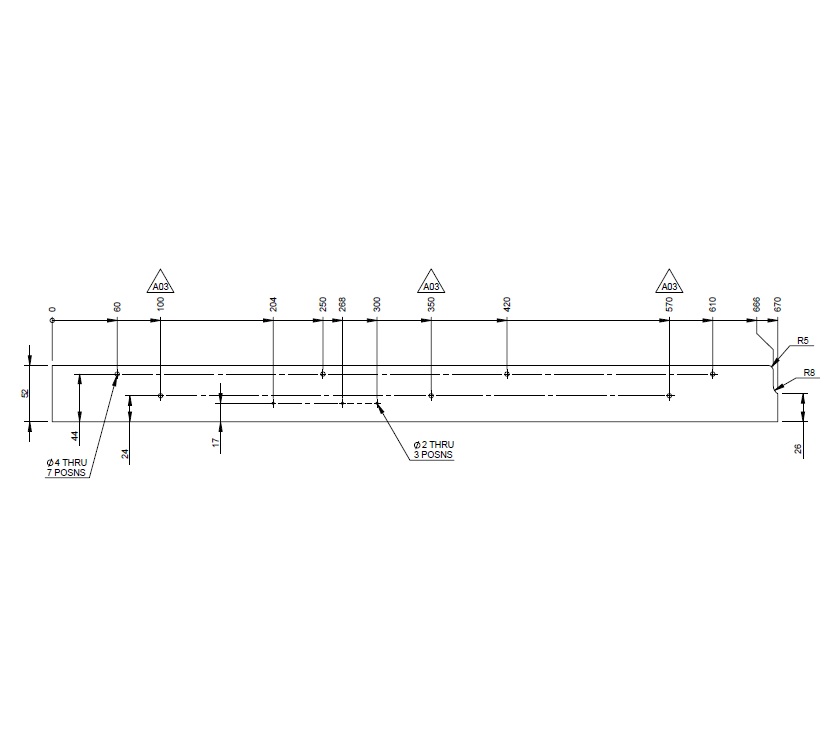 UN4 N/S or O/S Front Bunk Hinge Support