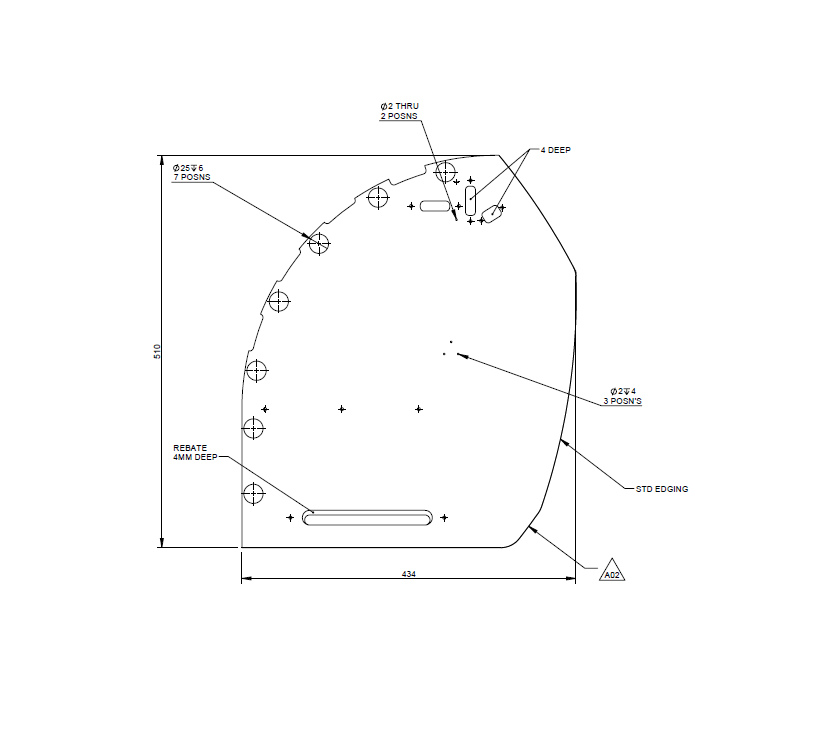 AH2 75-4 Fixed Bed Locker Rear R/H End