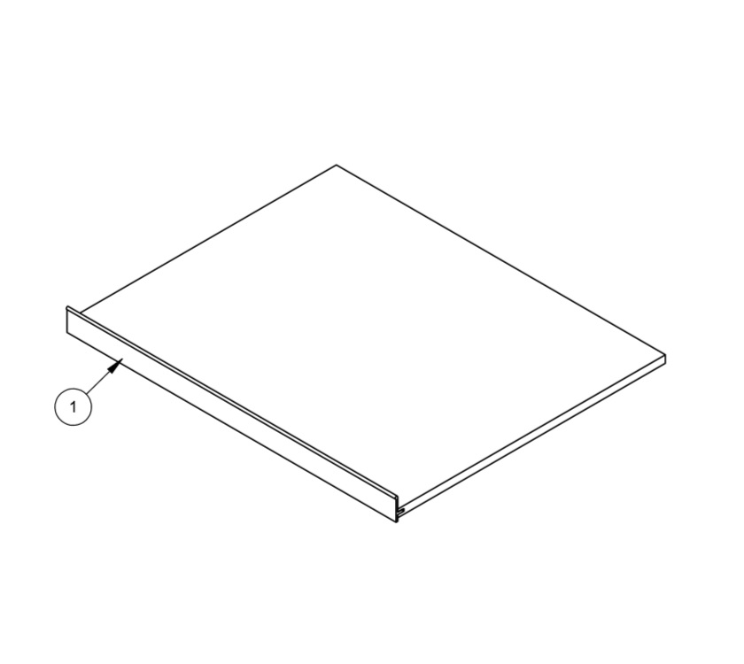 AH2 STD Fixed Bed Rear Locker Shelf