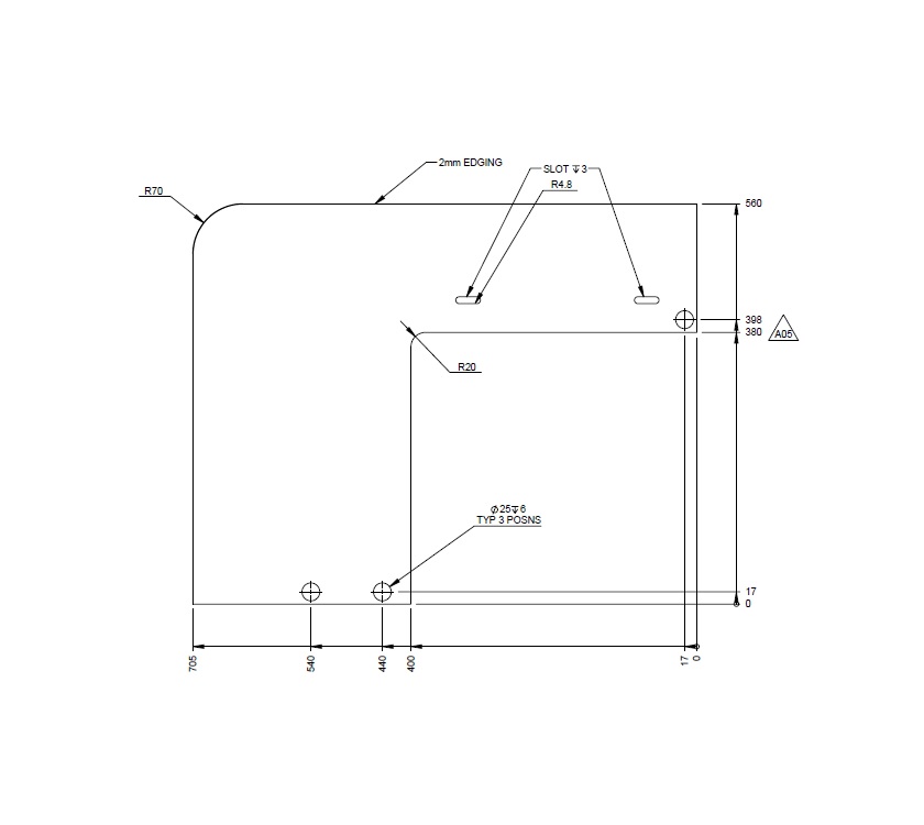 Read more about AH2 79-6 Rear Lounge Bunk O/S End Cheek product image