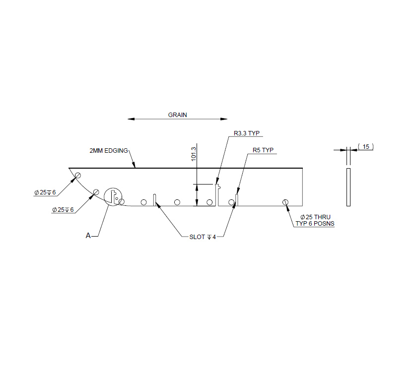 UN4 Valencia Toilet Cupboard Front Panel