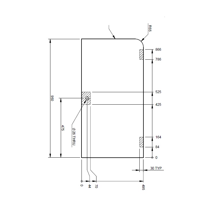 Read more about UN4 Toilet Cupboard Door 950x495 mm product image