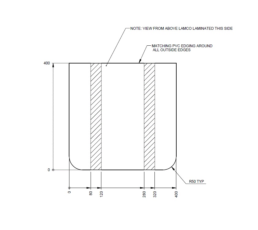 AE2 70-6 74-2 74-4 Kitchen Worktop Ext Flap (A03)