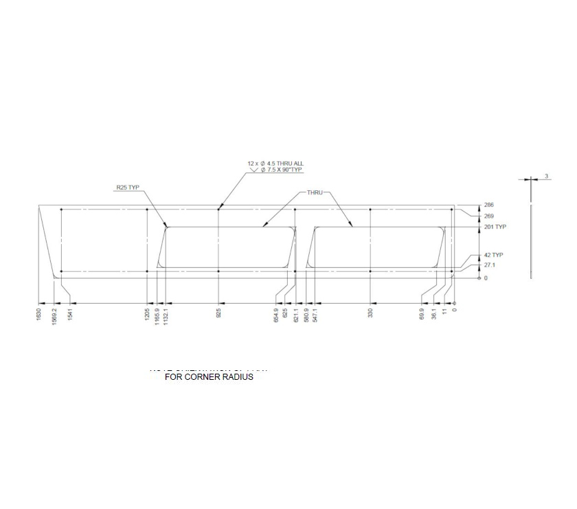 AE2 AL1 70-6 Drop Down Bed Locker Front Fascia A02