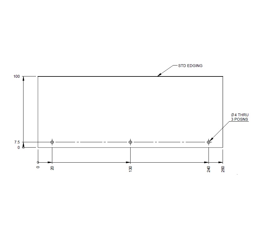 AE2 70-6 Kitchen Drawer Back Panel