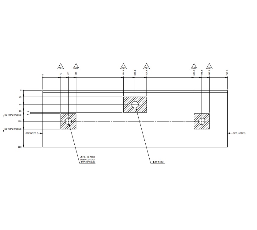 Read more about AH2 Kitchen Lower Drawer Front 718x220x25mm product image