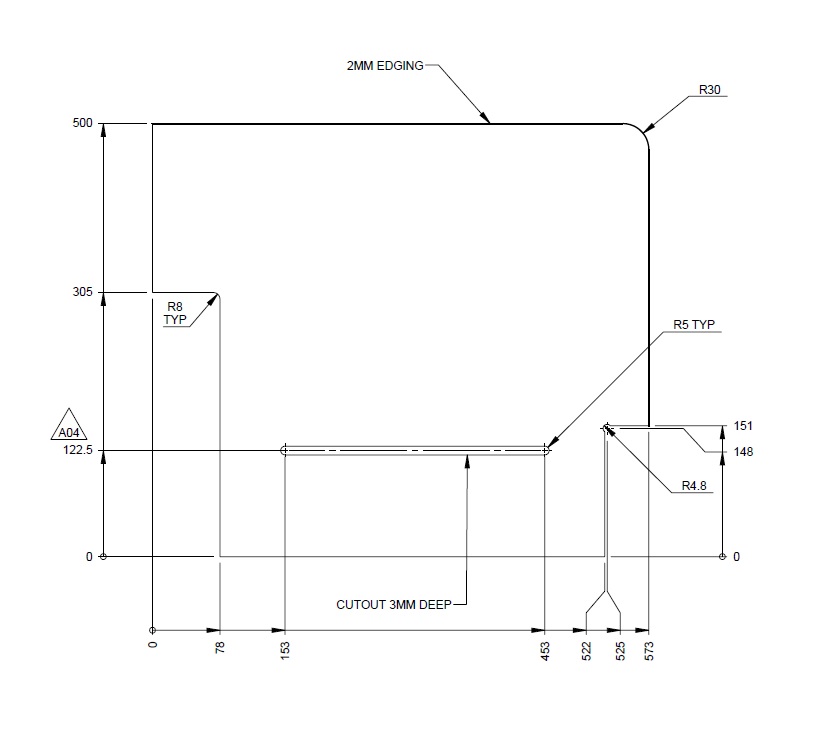 AH2 79-4 Side O/S Seat Frame R/H Panel