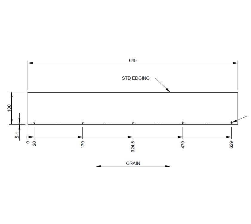 Autograph II Kitchen Large Drawer Back Panel