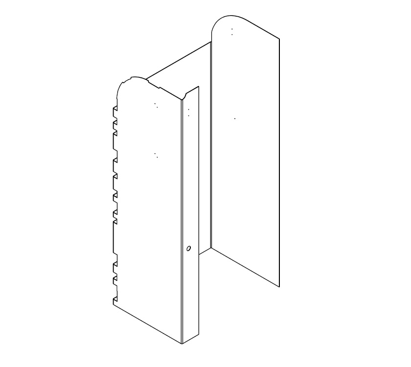 AH2 75-2 Shower Cubicle Wall 1930x2268mm