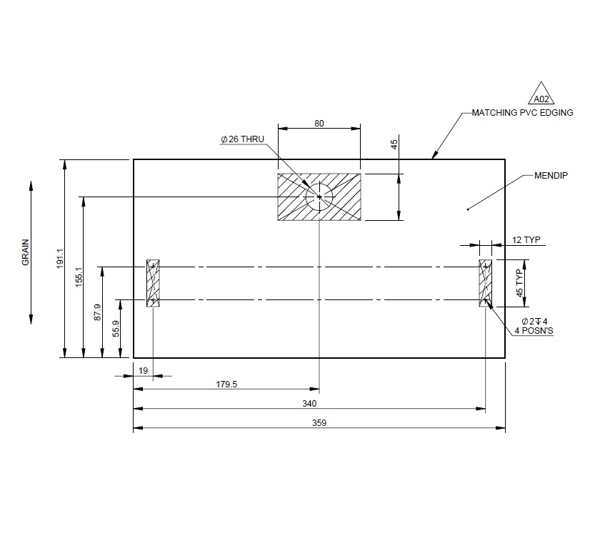 Autograph II 75-2 75-4 Sideboard Drawer Face