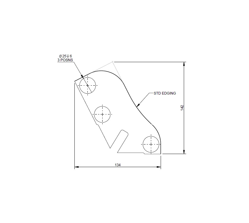 Read more about AH2 75-2 75-4 Fixed Bed 117 Degree Corner Support product image