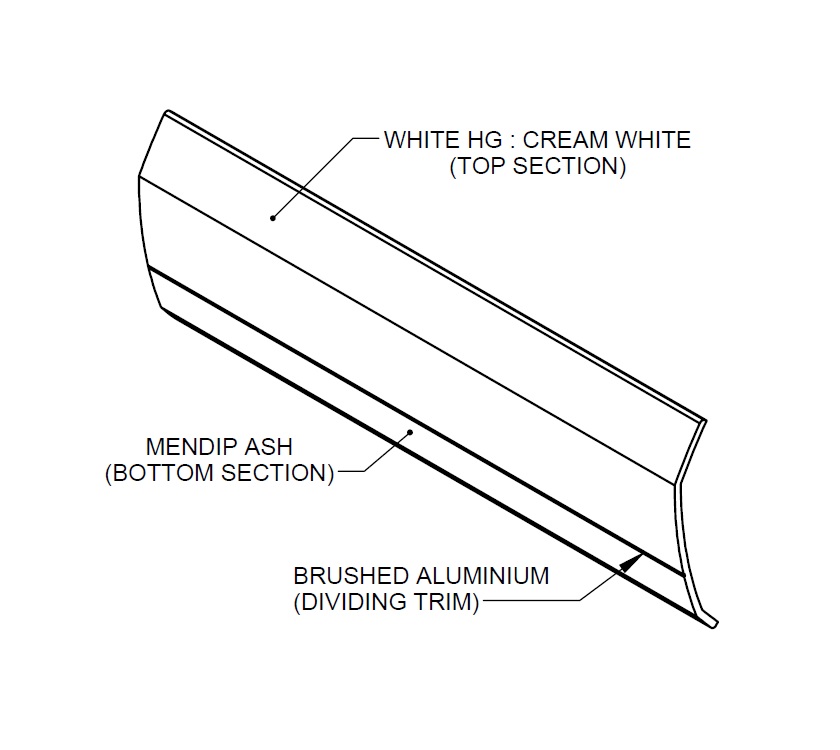 AH2 752/PA 754/PA Front O/S Top Locker Door 1312mm