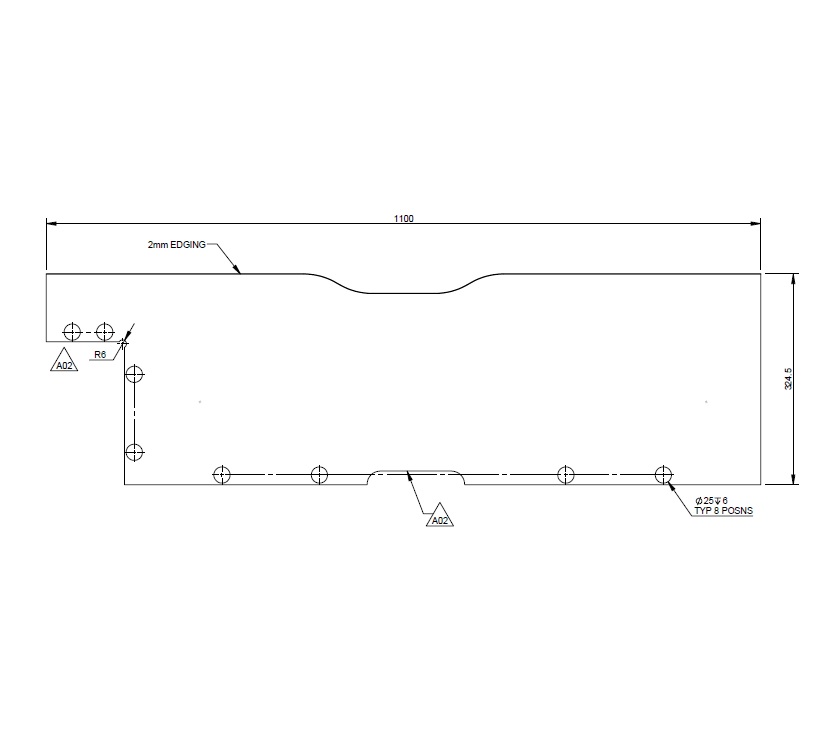 AH2 79-6 N/S Front Bench Seat Front Fascia