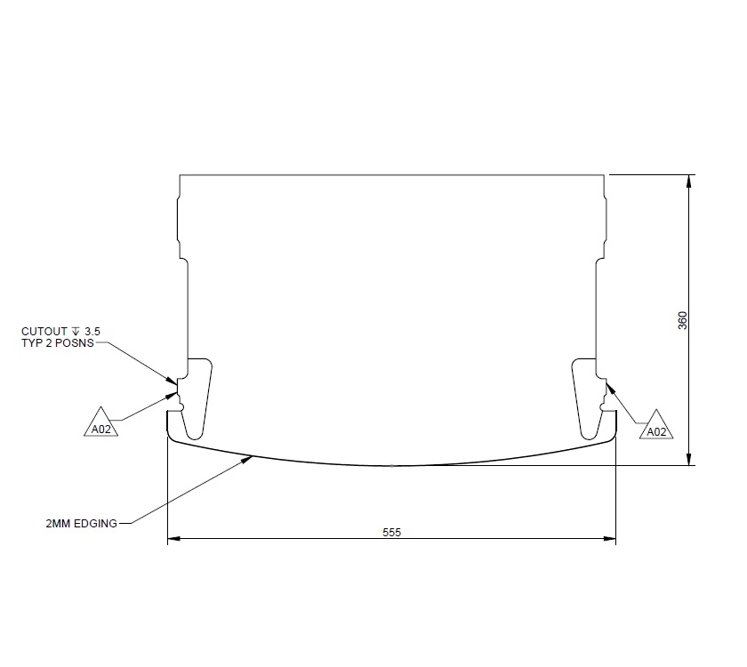 AH2 Fridge Base Panel