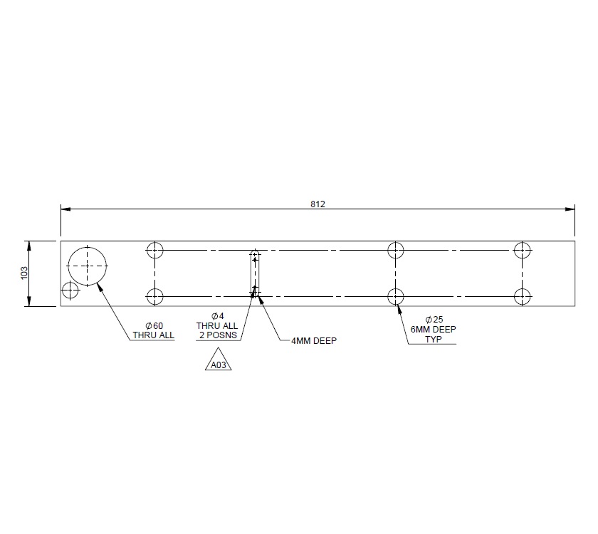 AH2 75-2 75-4 TC Toilet Housing L/H
