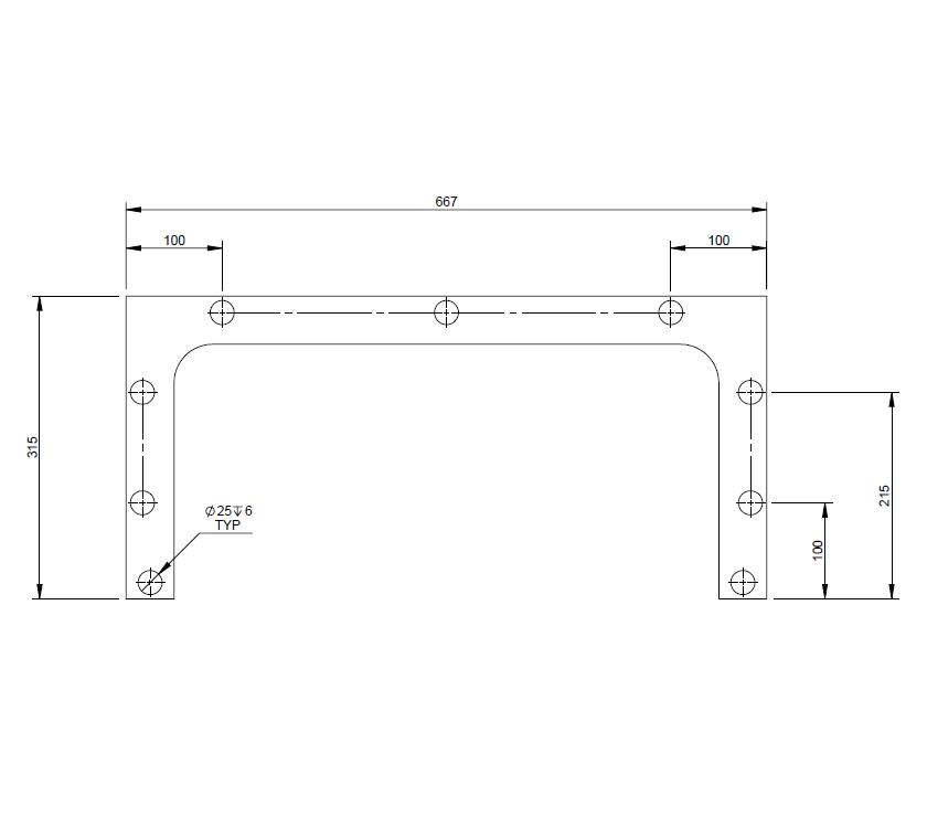 UN4 N/S Front Bunk Support Panel