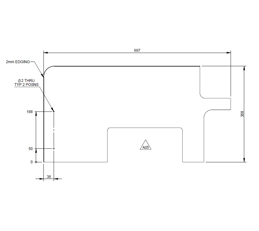 AH2 75-2 75-4 Front Bunk End Cheek 