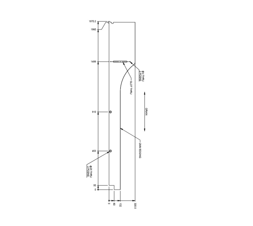 PT2 560-5 Kitchen Locker L/H Full Height End