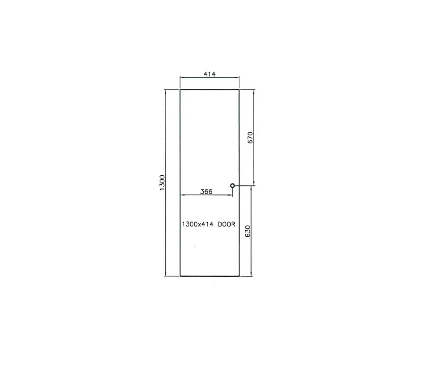 Mendip Ash 1300x414x16mm Robe Door