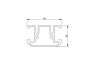 STD ISLAND BED FRONT TOP FRAME 987mm - use 1360101