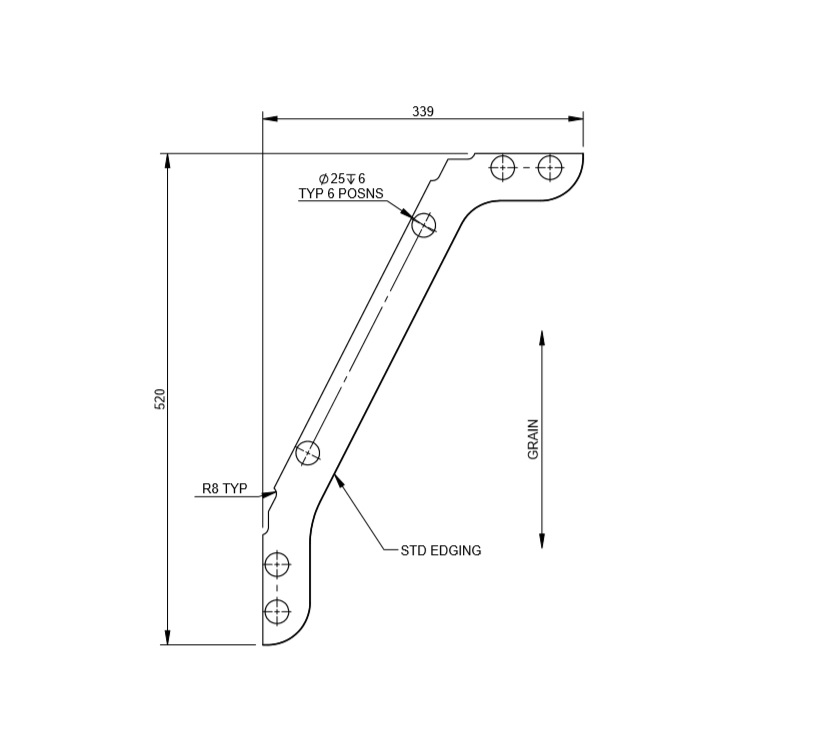 Read more about UN4 Island Bed Angled Panel Brace R/H product image