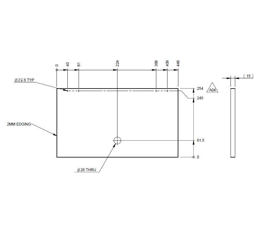 Read more about AE2 Kitchen Oven Drop Down Door 449x254x15mm (A04) product image