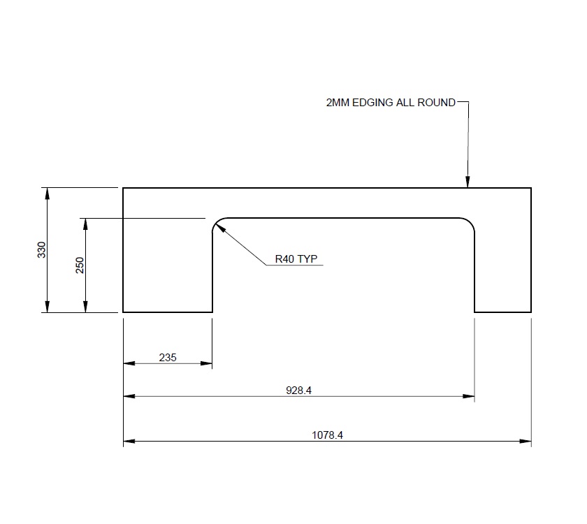 AH2 79-6 Rear Lounge N/S Bunk Front Facia