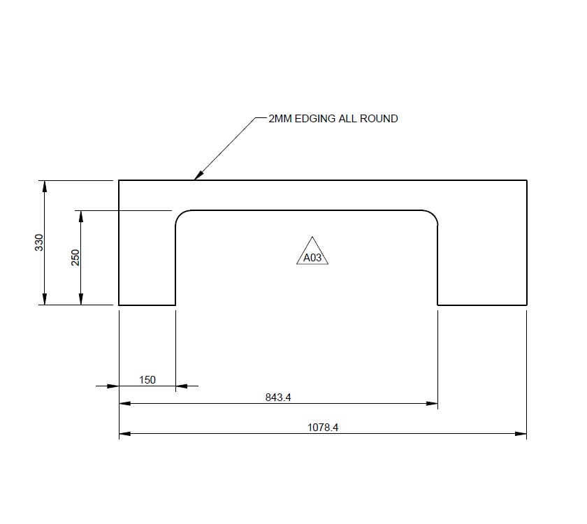 AH2 79-6 Rear Lounge O/S Bunk Front Facia