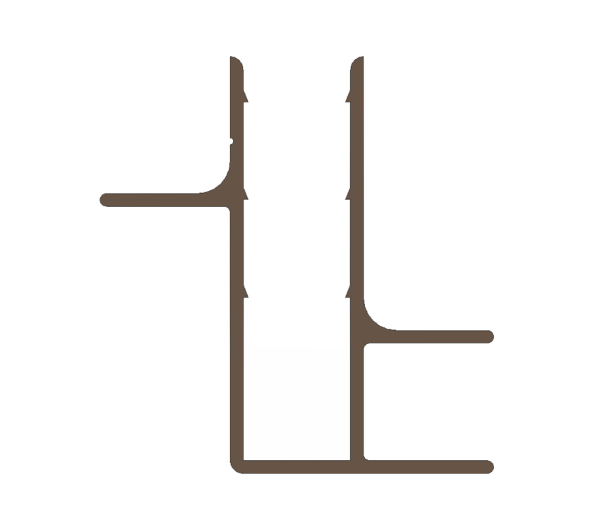 PX1 644 Bunk Capping Brown / Grey 1900mm