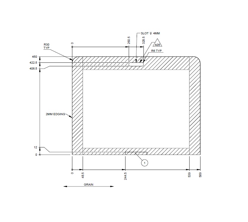 PX1 COD Chest of Drawers Sliding Worktop (Rev A05)