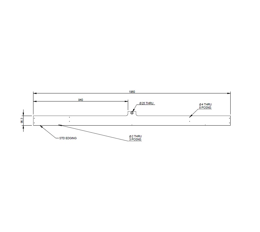 UN4 Cadiz Rear O/S Bunk Hinge Support