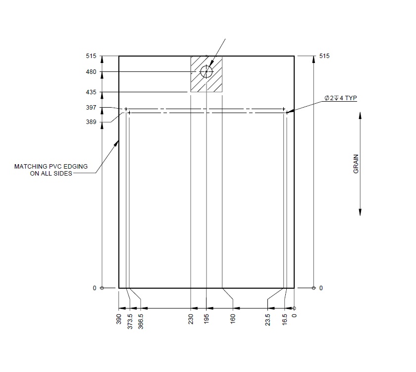 Read more about UN4 Pamplona Vanity Unit Laundry Door 390x515 mm product image