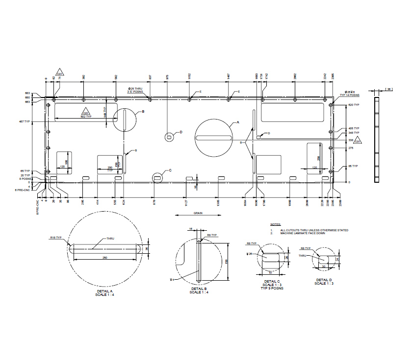 PS6 STD G-Shape Lounge Bulkhead