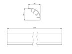 AH3 Straight Top Rail 2670mm - White