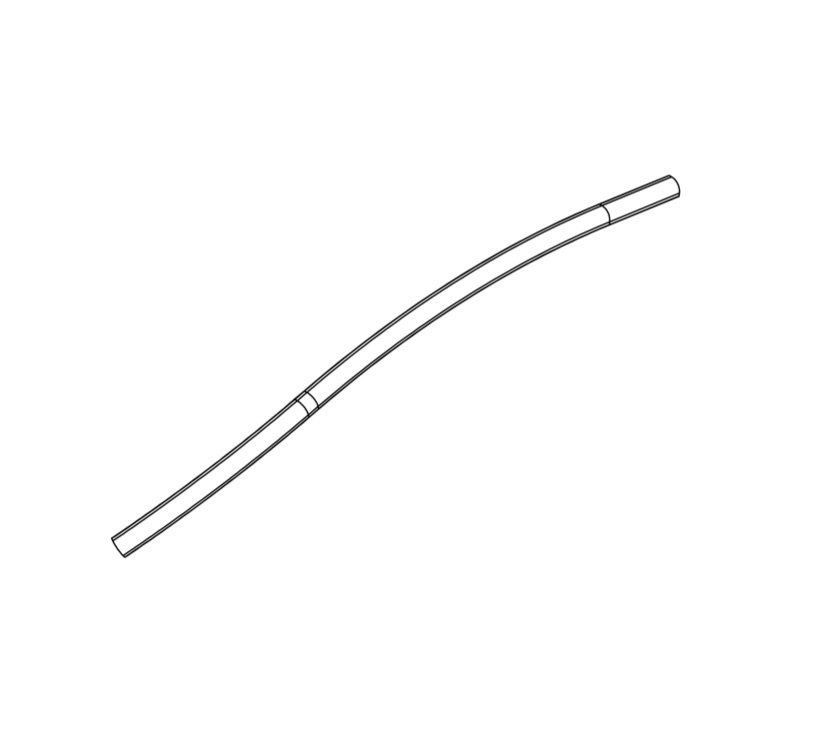 AH3 81-6 Curved Roof Front N/S Rail - White