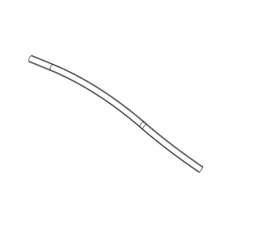 AH3 81-6 Curved Roof Front O/S Rail - White